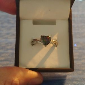Heart Mystic Topaz ring - size 7